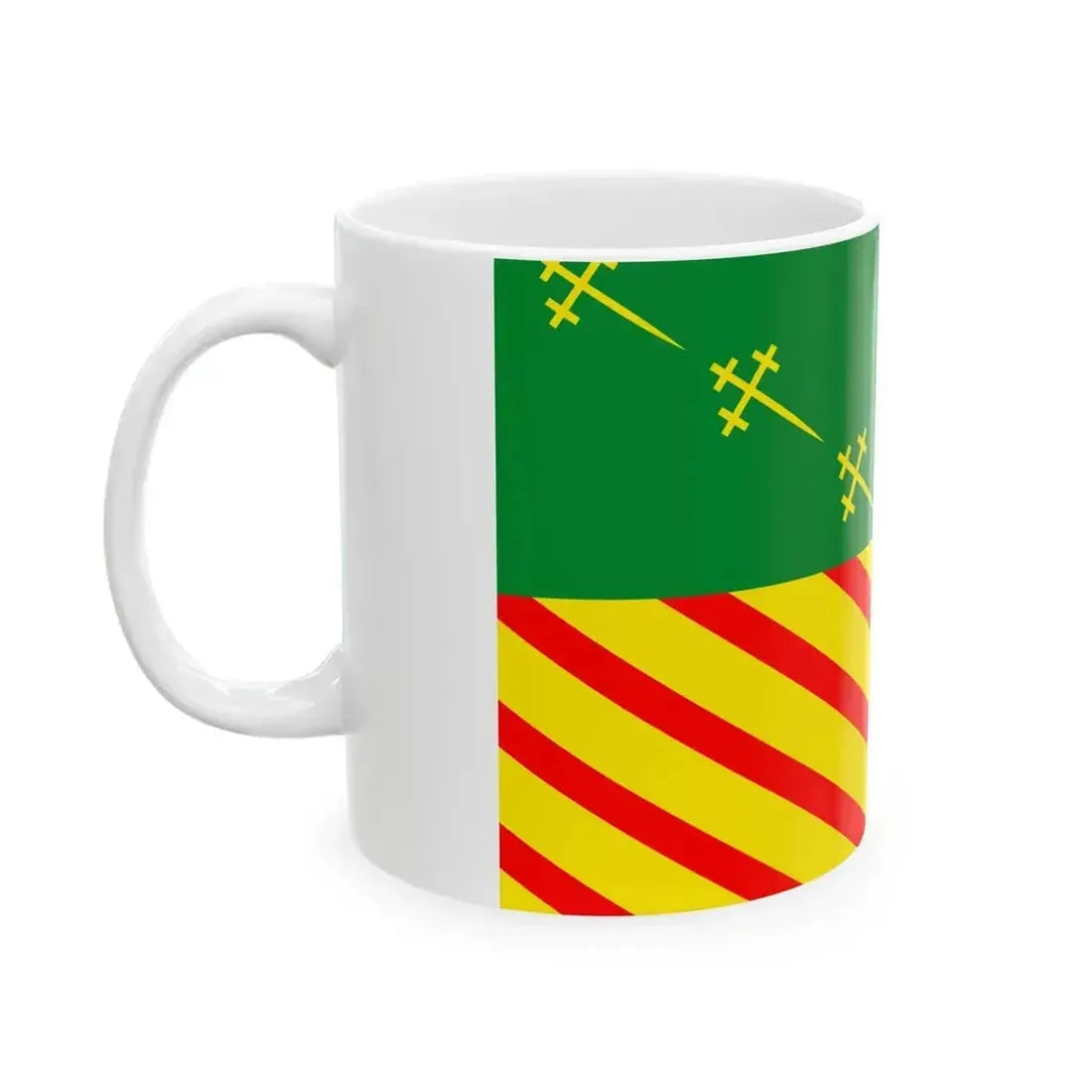 Flag of Bernissart (Belgium) White Coffee Mug - Go Mug Yourself