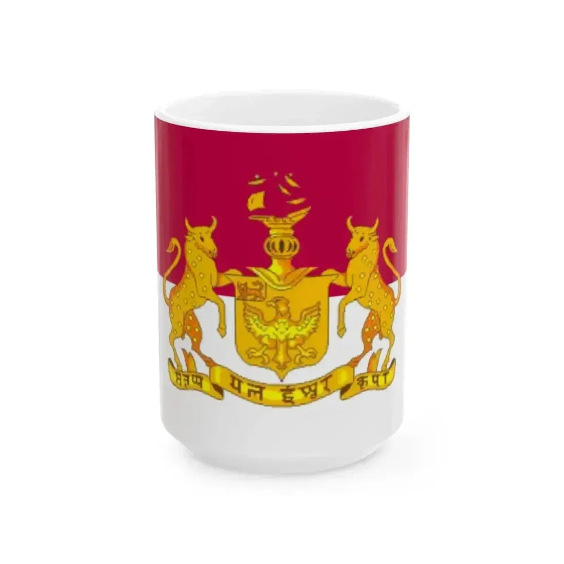 Flag of Bhavnagar (India) White Coffee Mug 15oz - Go Mug Yourself