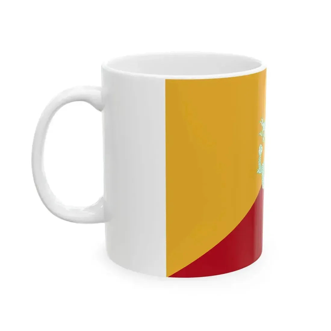 Flag of Bhutan 1949-1956 3-2 (Bhutan) White Coffee Mug - Go Mug Yourself