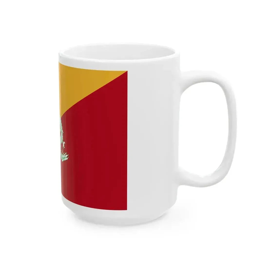 Flag of Bhutan 1949-1956 3-2 (Bhutan) White Coffee Mug - Go Mug Yourself