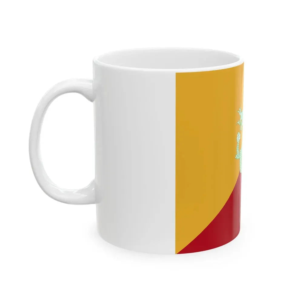 Flag of Bhutan 1949-1956 (Bhutan) White Coffee Mug - Go Mug Yourself
