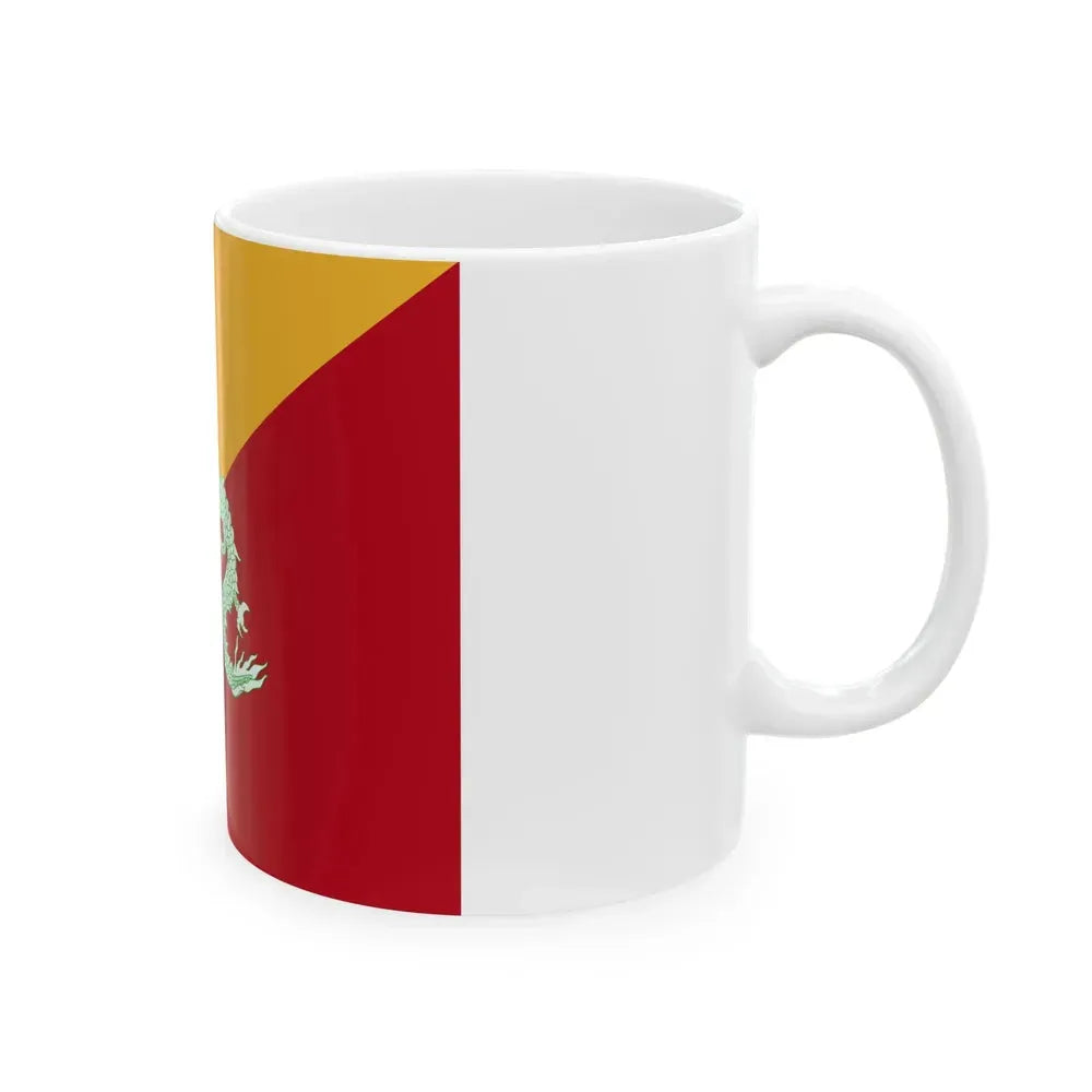 Flag of Bhutan 1949-1956 (Bhutan) White Coffee Mug - Go Mug Yourself