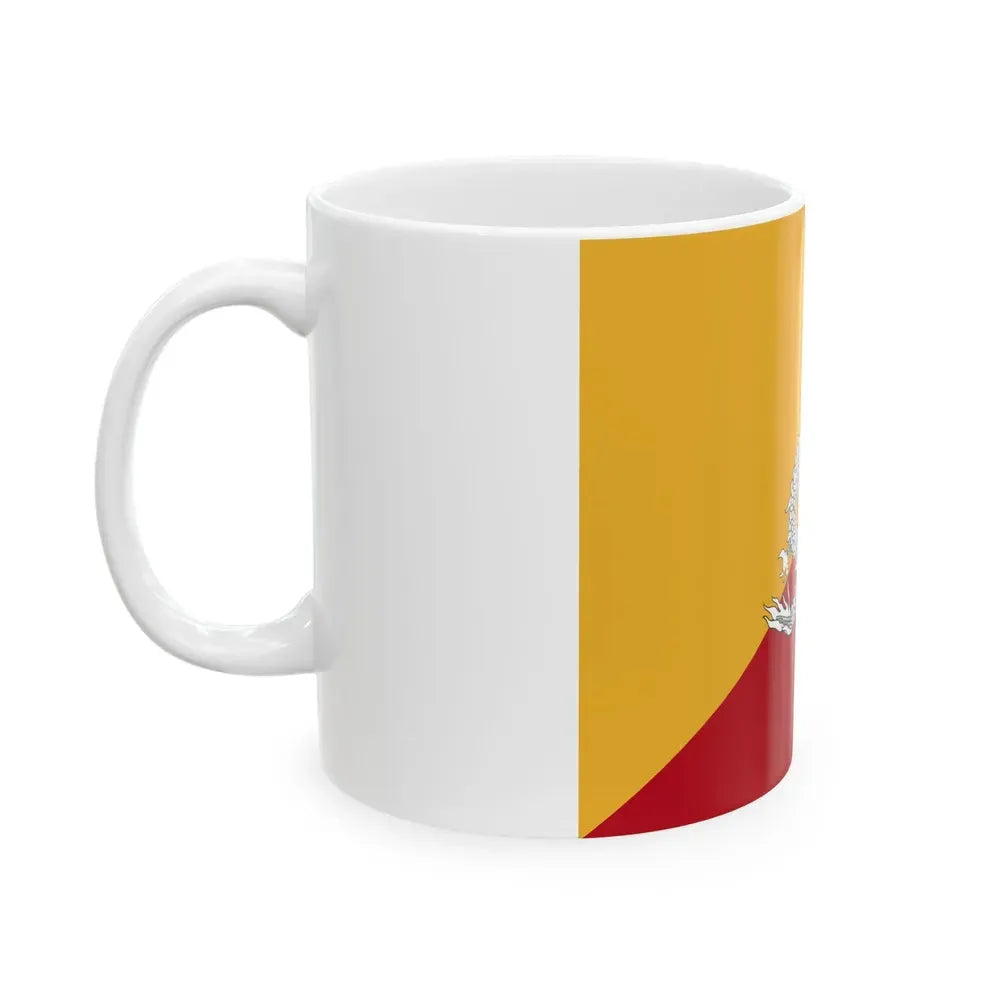 Flag of Bhutan 1956-1969 (Bhutan) White Coffee Mug - Go Mug Yourself