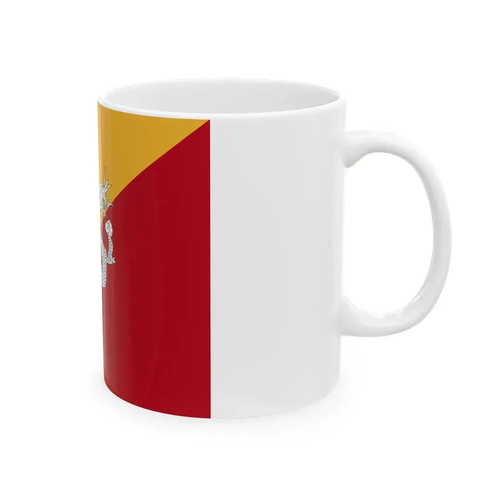 Flag of Bhutan 1956-1969 (Bhutan) White Coffee Mug - Go Mug Yourself