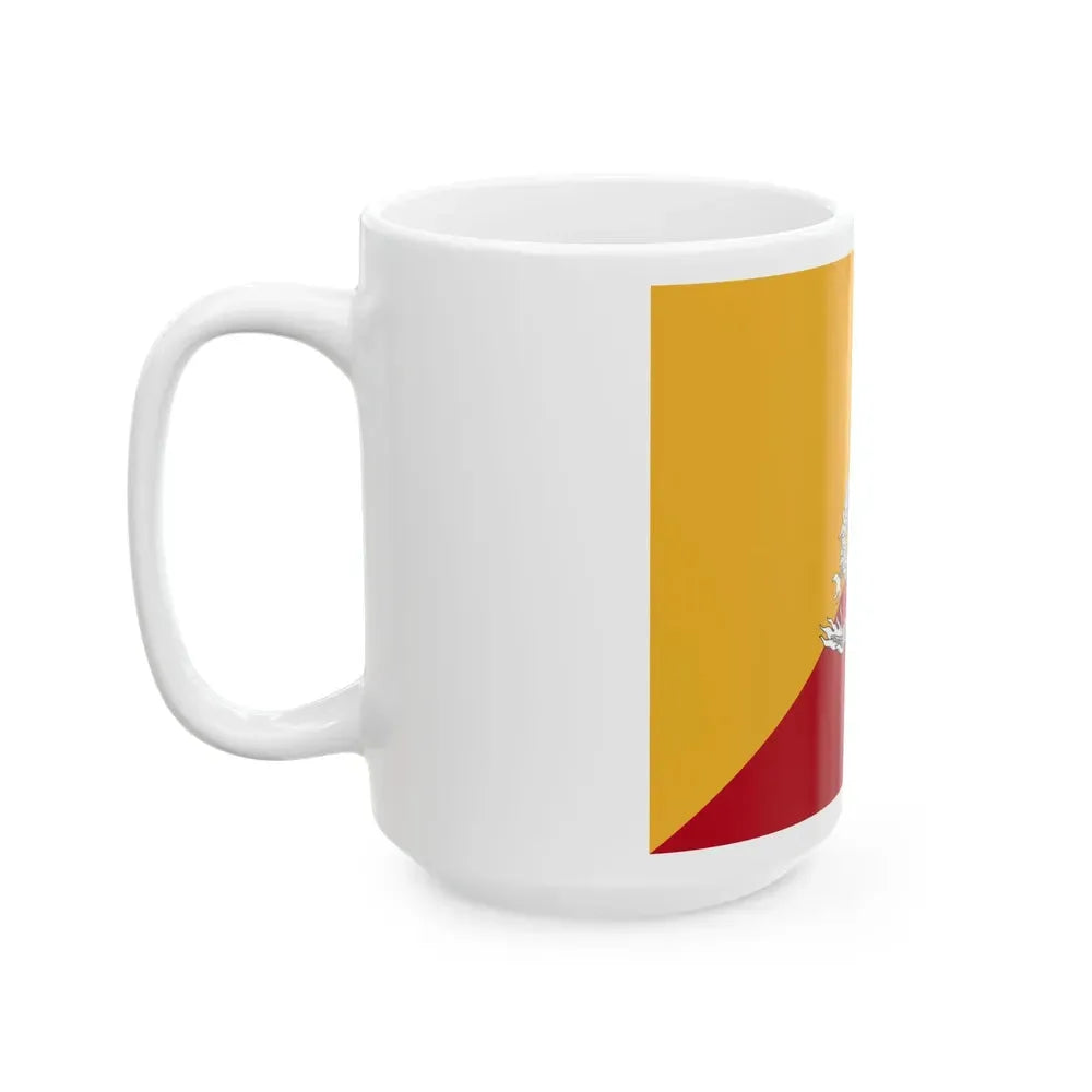 Flag of Bhutan 1956-1969 (Bhutan) White Coffee Mug - Go Mug Yourself