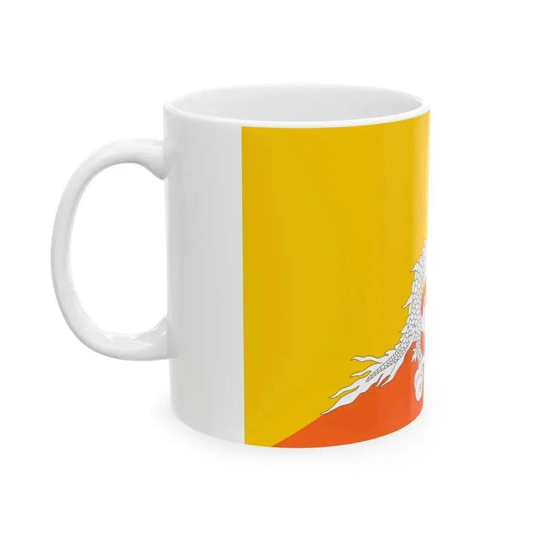 Flag of Bhutan (Bhutan) White Coffee Mug - Go Mug Yourself