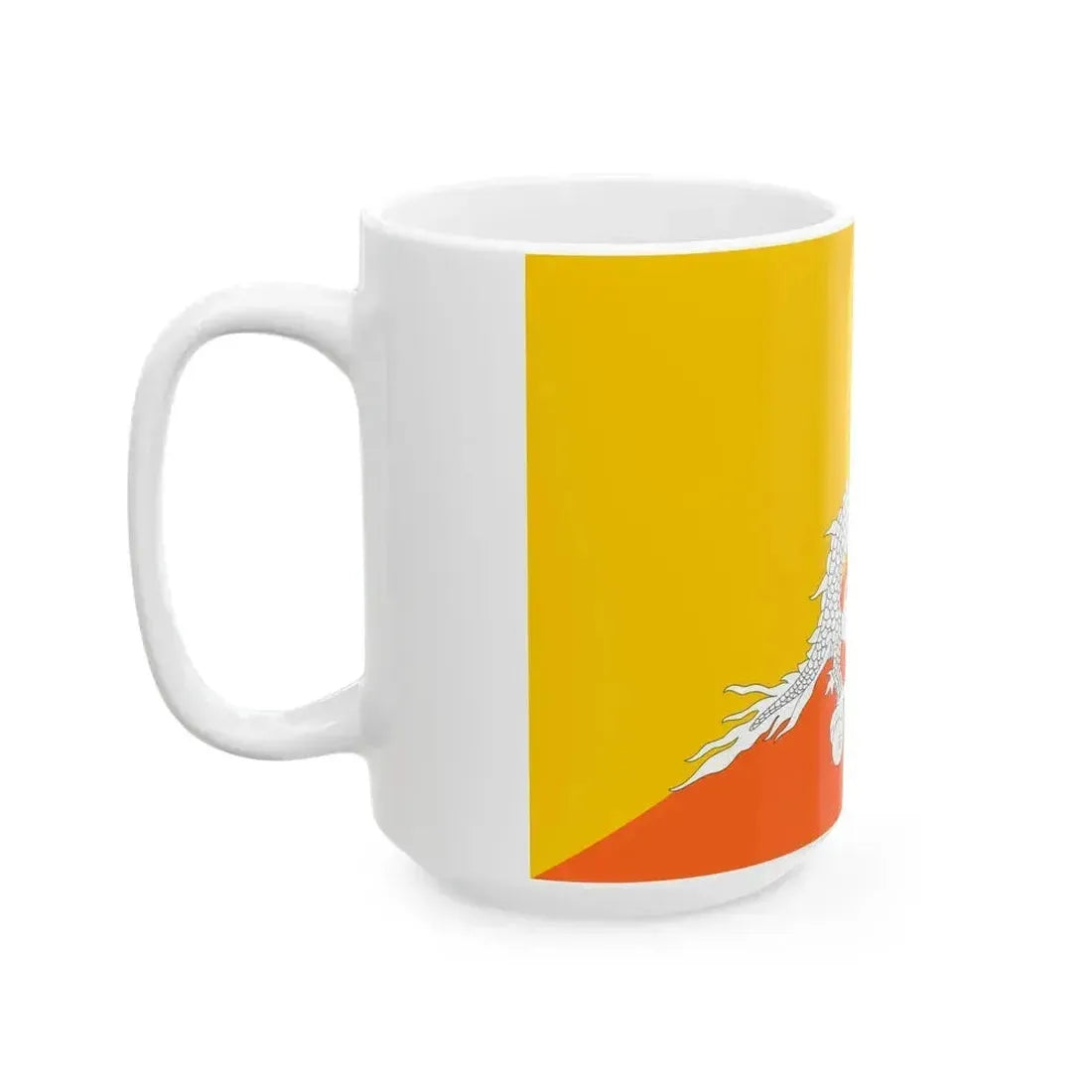 Flag of Bhutan (Bhutan) White Coffee Mug - Go Mug Yourself