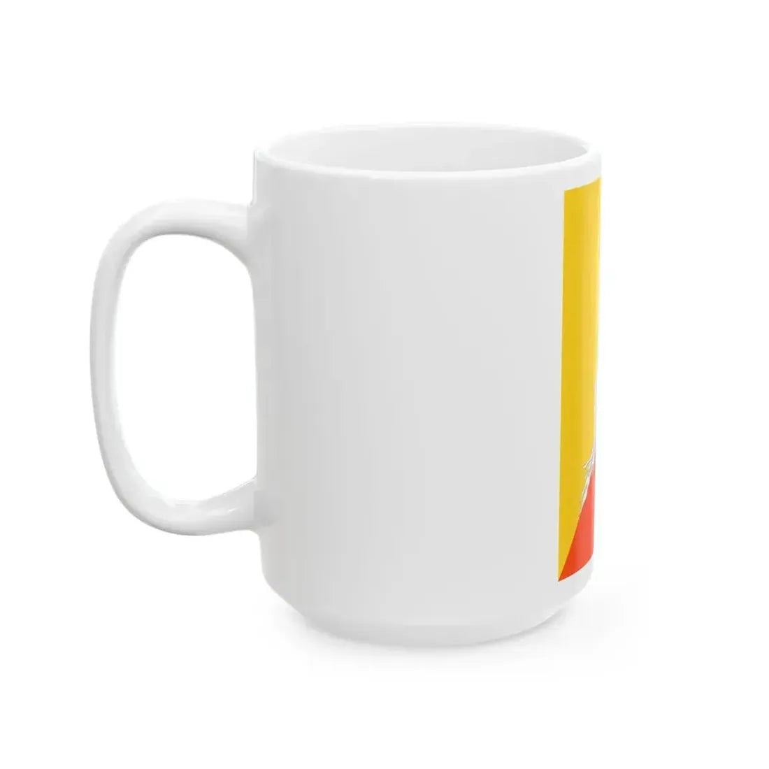 Flag of Bhutan vertical (Bhutan) White Coffee Mug - Go Mug Yourself