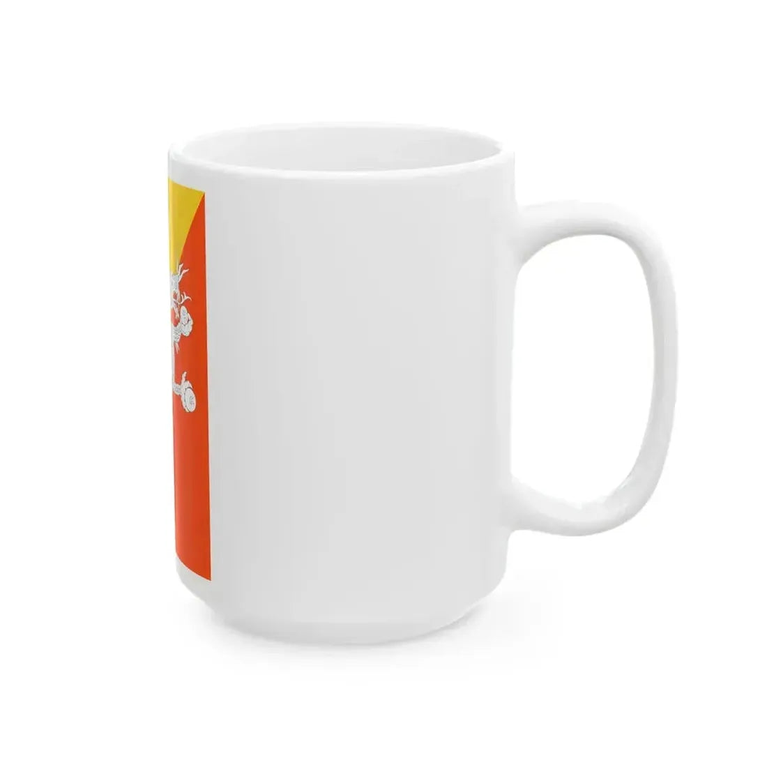 Flag of Bhutan vertical (Bhutan) White Coffee Mug - Go Mug Yourself