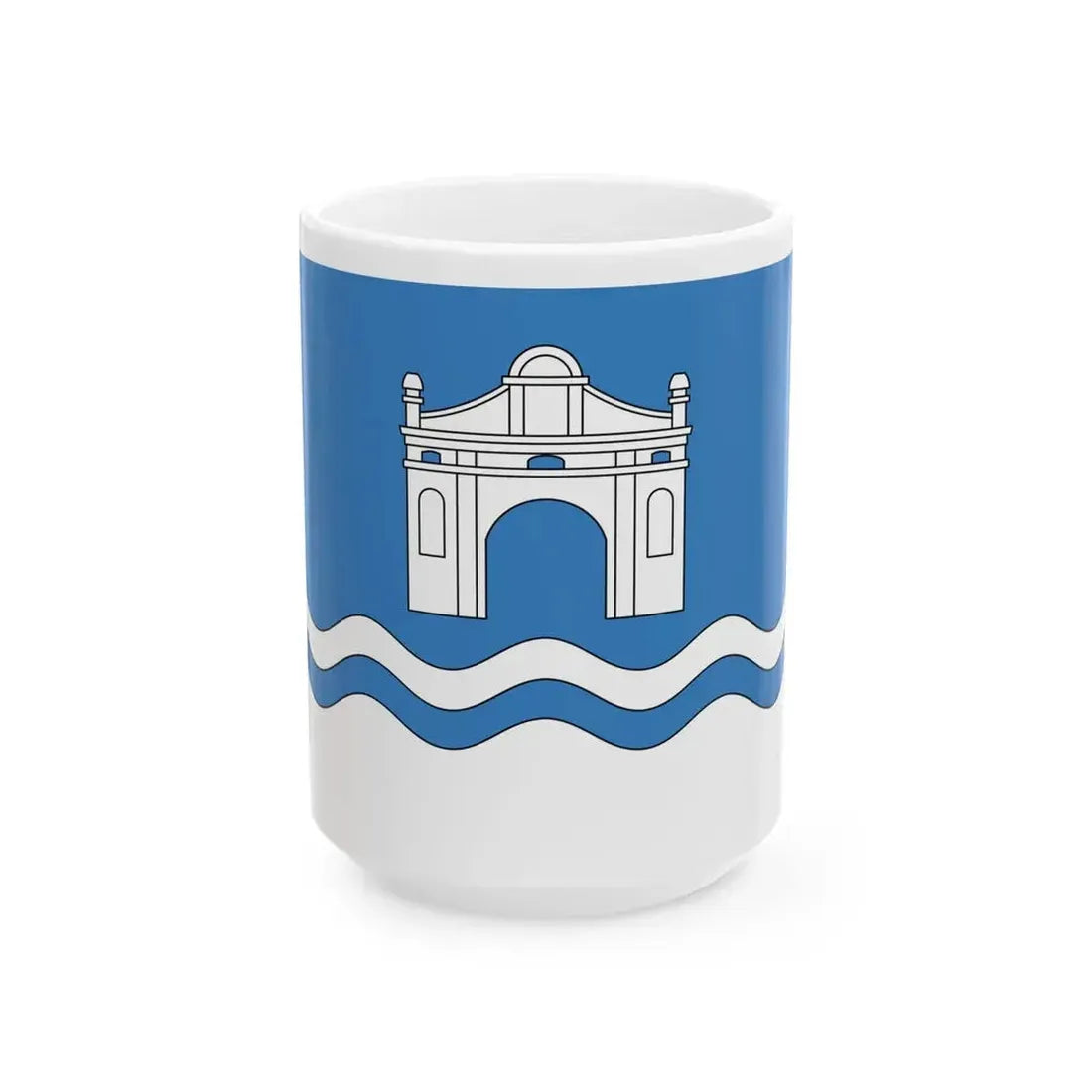 Flag of Biaroza-Kartuskaja (Belarus) White Coffee Mug 15oz - Go Mug Yourself