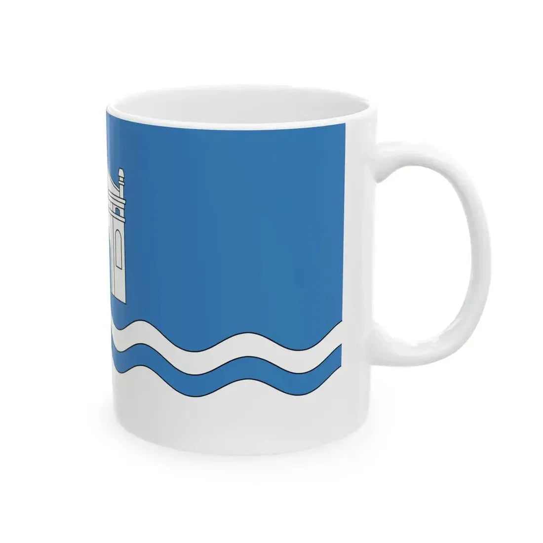 Flag of Biaroza-Kartuskaja (Belarus) White Coffee Mug - Go Mug Yourself