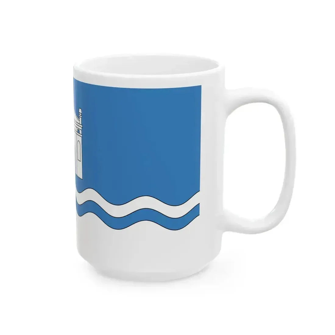 Flag of Biaroza-Kartuskaja (Belarus) White Coffee Mug - Go Mug Yourself
