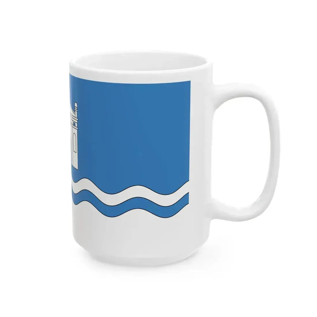 Flag of Biaroza-Kartuskaja (Belarus) White Coffee Mug - Go Mug Yourself