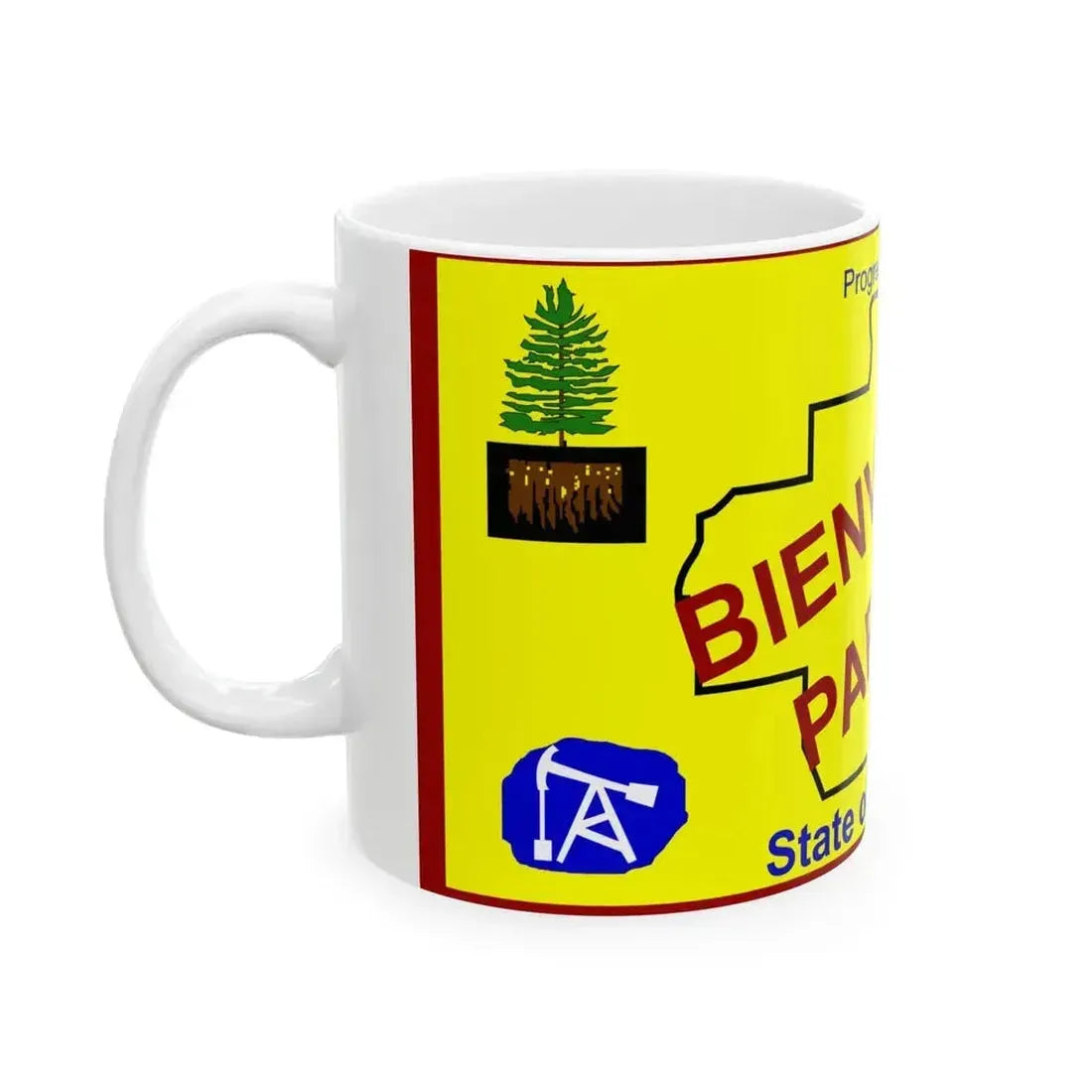Flag of Bienville Parish Louisiana (United States) White Coffee Mug - Go Mug Yourself