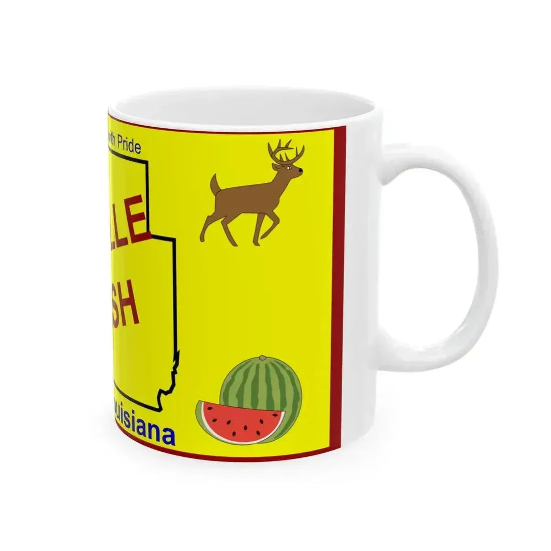 Flag of Bienville Parish Louisiana (United States) White Coffee Mug - Go Mug Yourself
