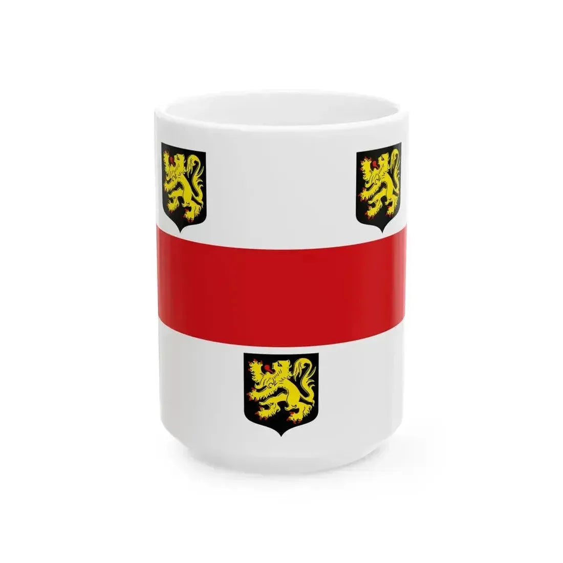 Flag of Bierbeek (Belgium) White Coffee Mug 15oz - Go Mug Yourself