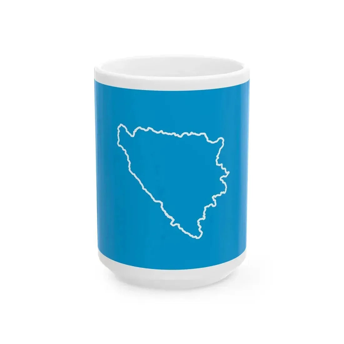 Flag of BiH First set of proposal 3 (Bosnia and Herzegovina) White Coffee Mug 15oz - Go Mug Yourself
