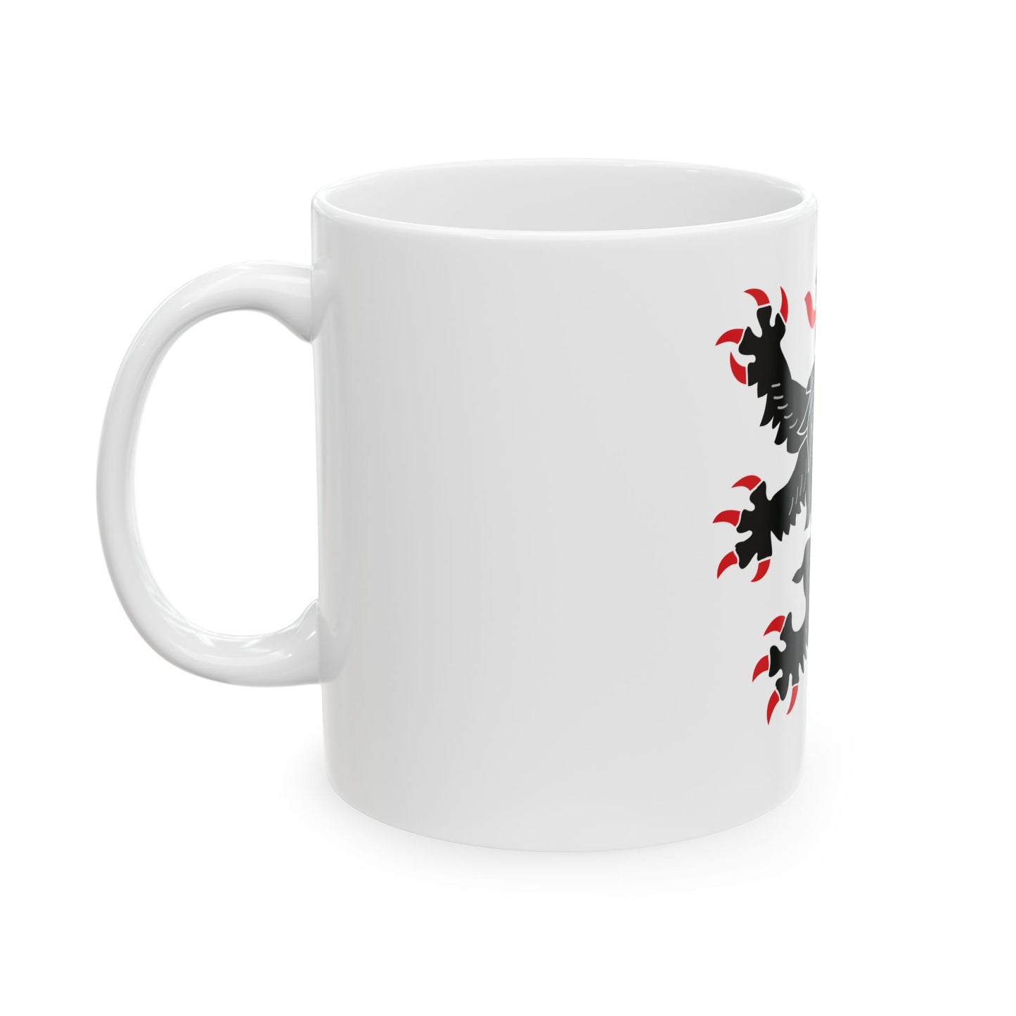Flag of Binche (Belgium) White Coffee Mug-Go Mug Yourself