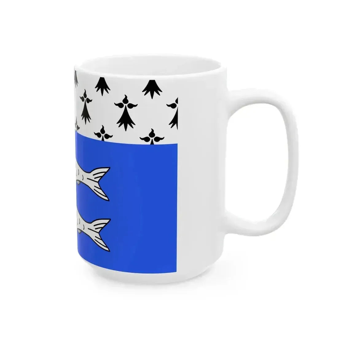 Flag of Binic (France) White Coffee Mug - Go Mug Yourself