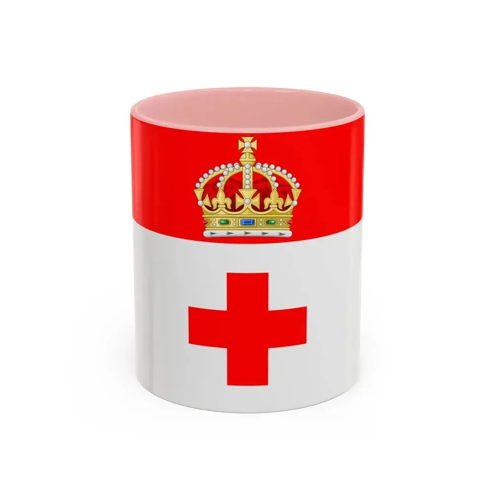 Flag of Birkirkara Malta - Accent Coffee Mug 11oz Pink - Go Mug Yourself