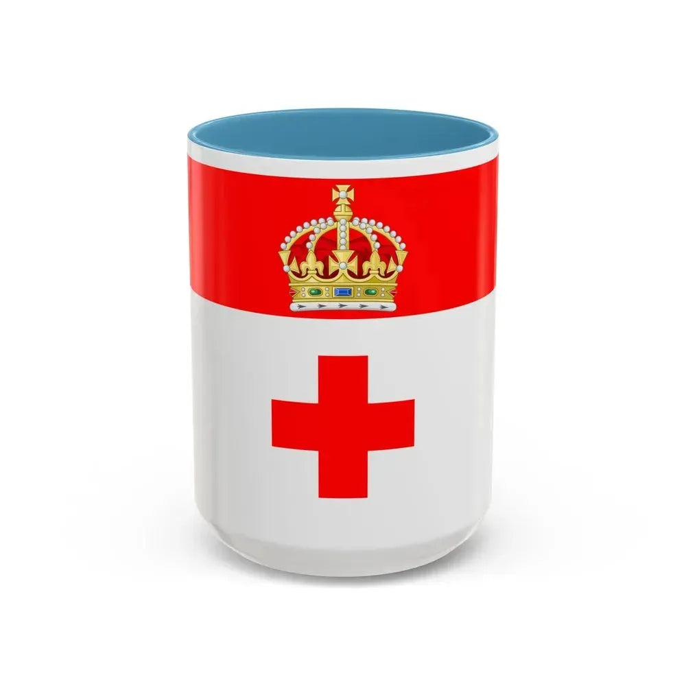Flag of Birkirkara Malta - Accent Coffee Mug 15oz Light Blue - Go Mug Yourself