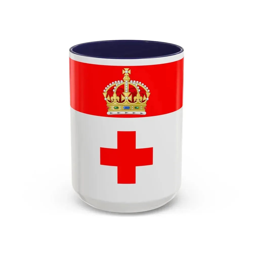 Flag of Birkirkara Malta - Accent Coffee Mug 15oz Navy - Go Mug Yourself