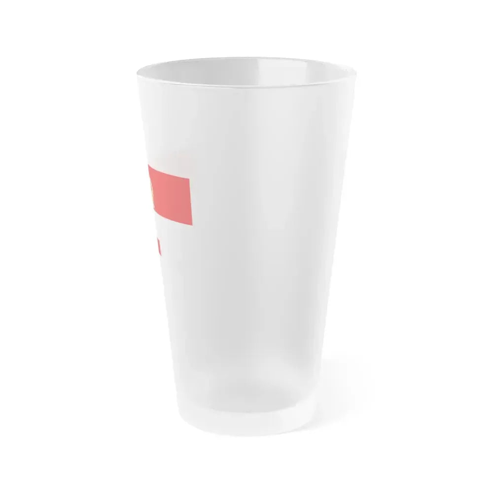 Flag of Birkirkara Malta - Frosted Pint Glass 16oz - Go Mug Yourself