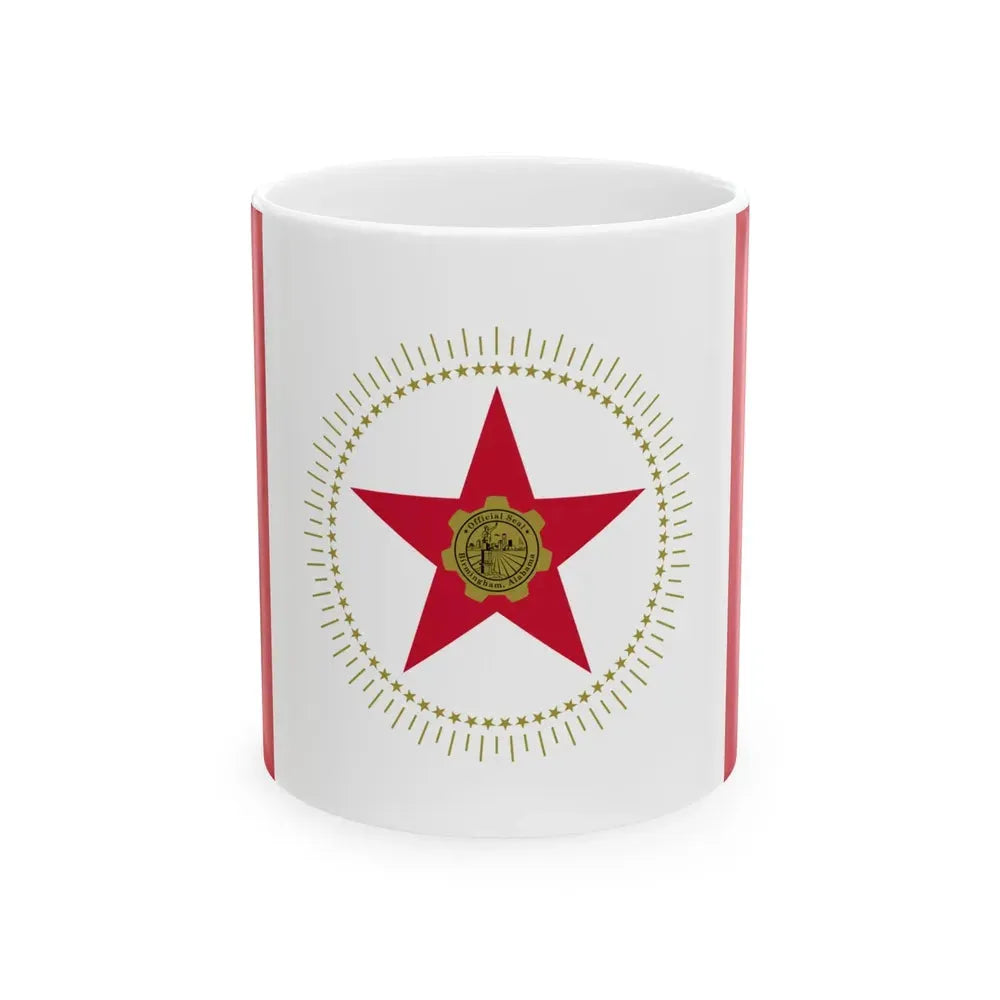 Flag of Birmingham Alabama (United States) White Coffee Mug 11oz - Go Mug Yourself