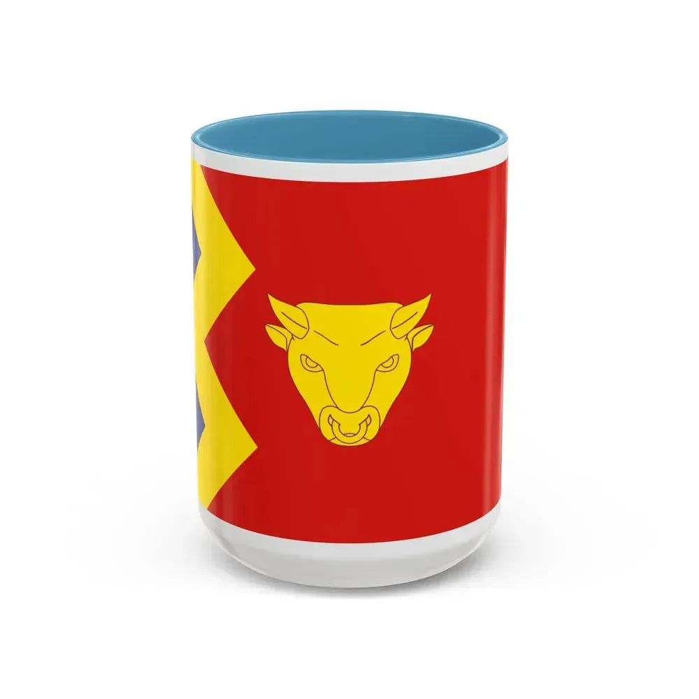 Flag of Birmingham UK - Accent Coffee Mug 15oz Light Blue - Go Mug Yourself