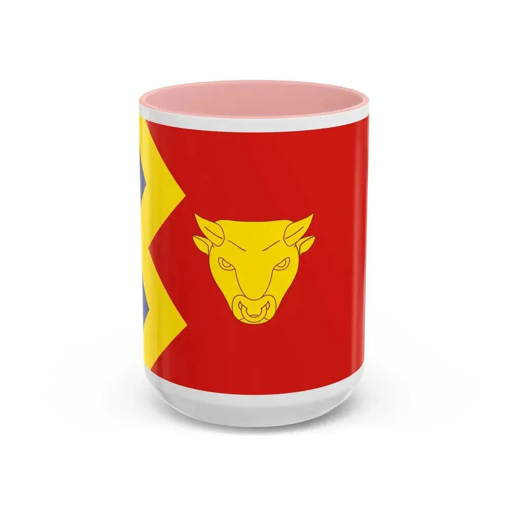 Flag of Birmingham UK - Accent Coffee Mug 15oz Pink - Go Mug Yourself