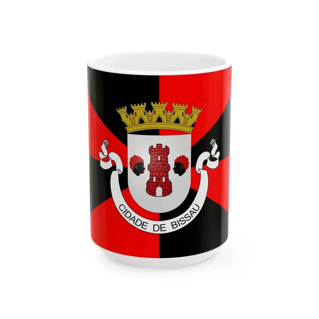 Flag of Bissau 1941-1974 (Guinea) White Coffee Mug 15oz - Go Mug Yourself