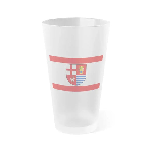 Flag of Bitburg Pruem Germany - Frosted Pint Glass 16oz 16oz Frosted - Go Mug Yourself