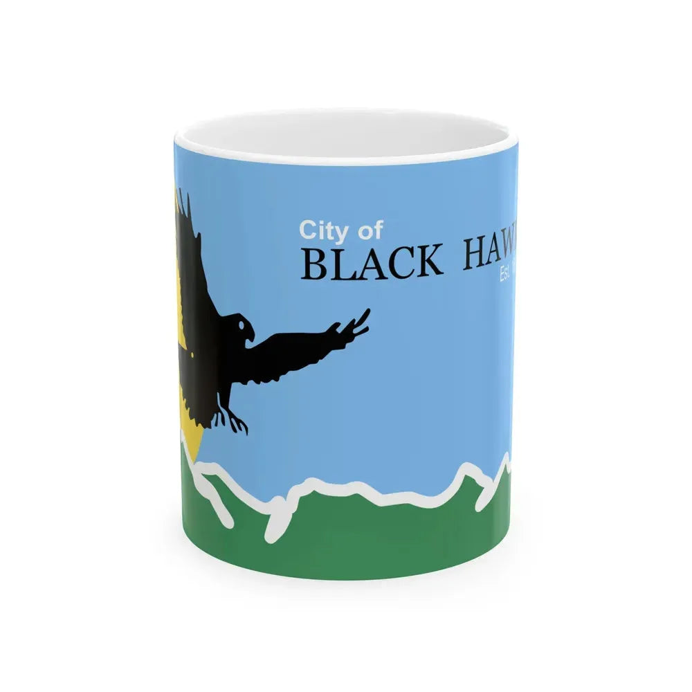 Flag of Black Hawk Colorado (United States) White Coffee Mug 11oz - Go Mug Yourself
