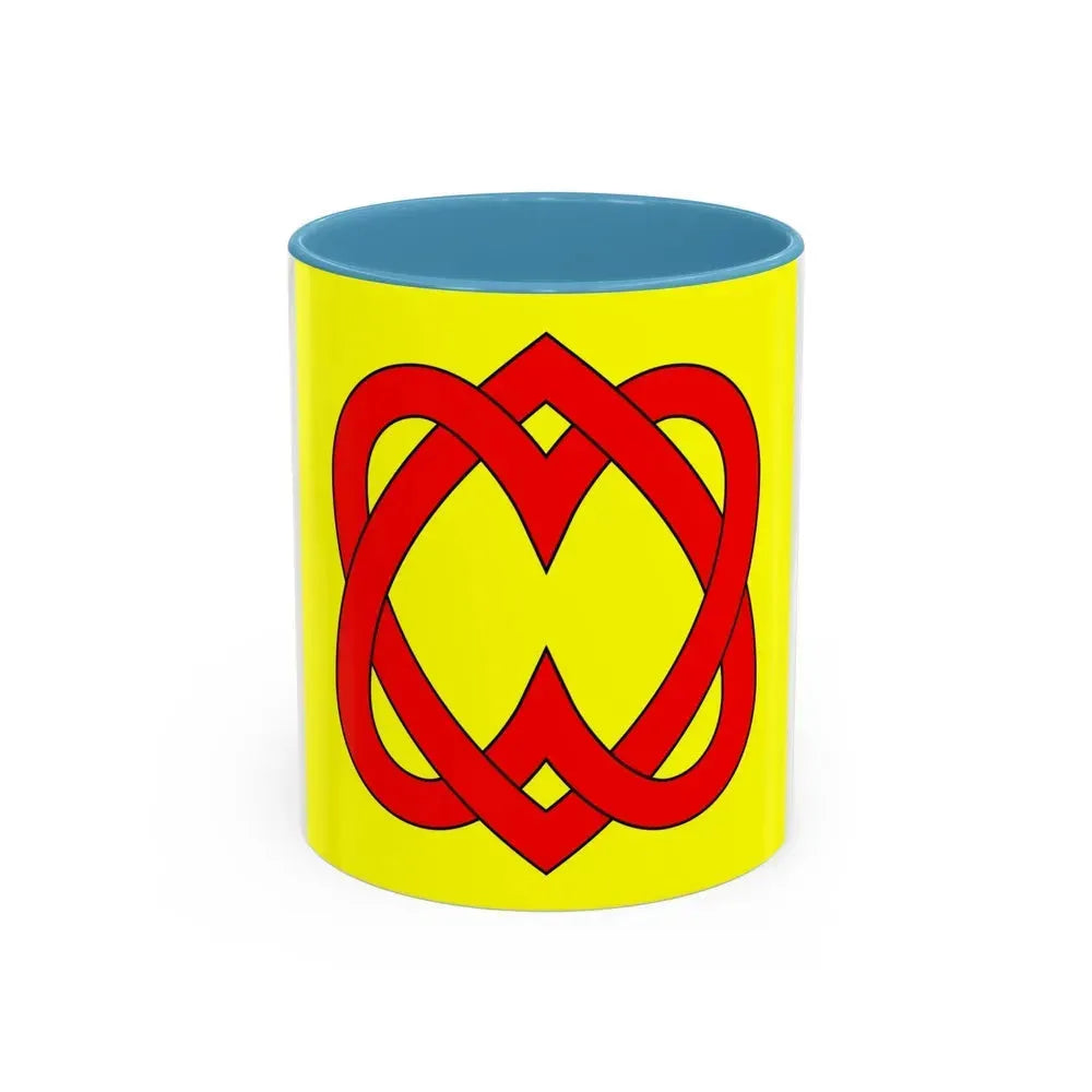 Flag of Blonay Switzerland - Accent Coffee Mug 11oz Light Blue - Go Mug Yourself