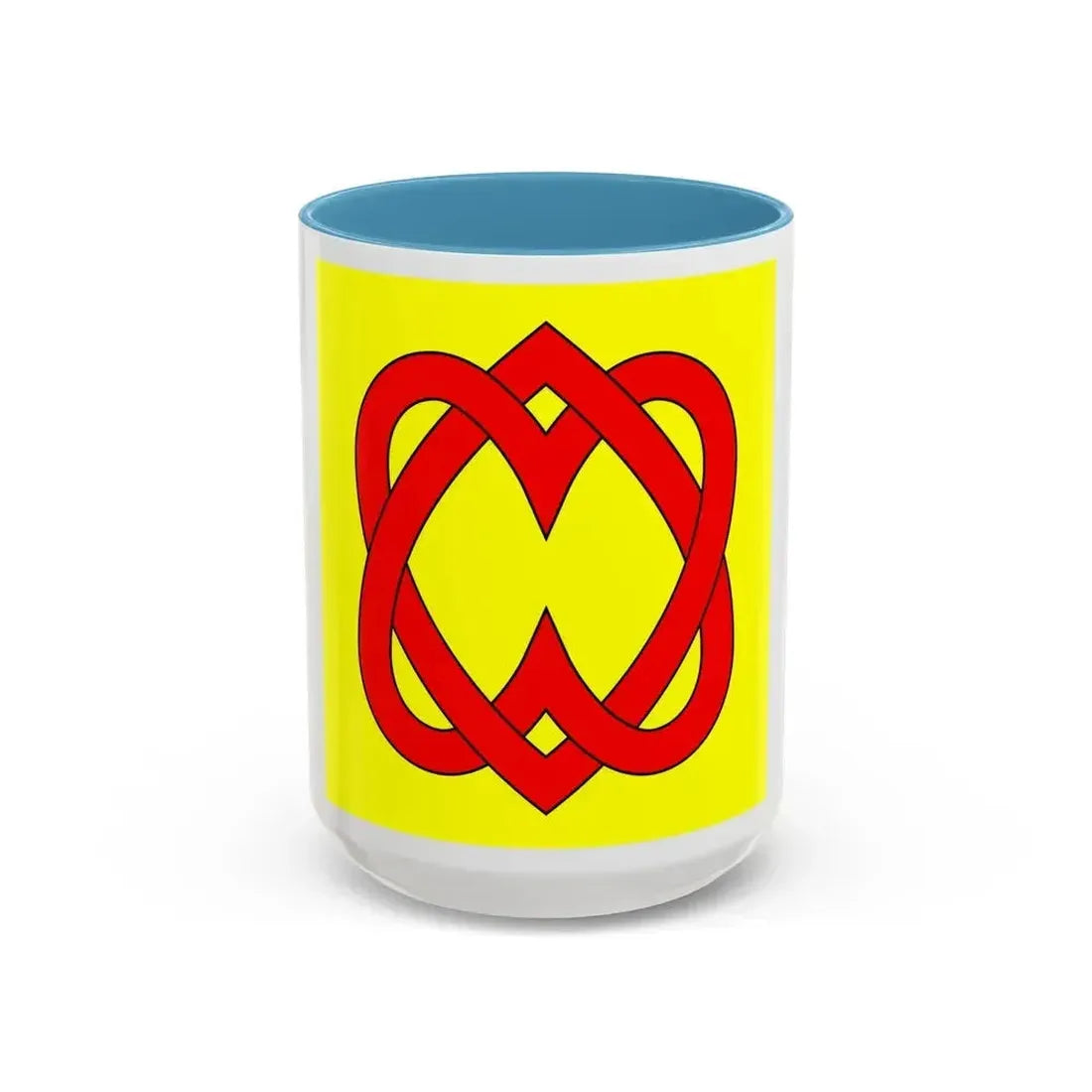 Flag of Blonay Switzerland - Accent Coffee Mug 15oz Light Blue - Go Mug Yourself