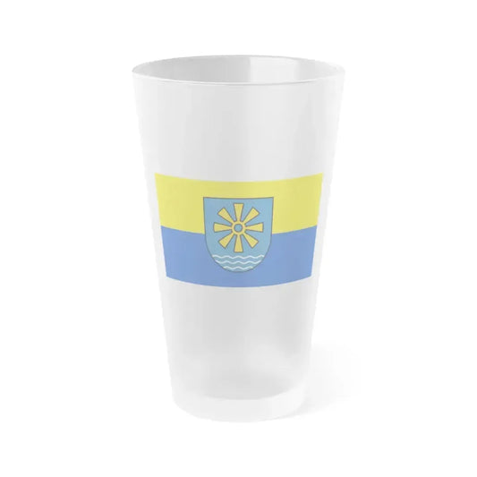 Flag of Bodenseekreis 2 Germany - Frosted Pint Glass 16oz 16oz Frosted - Go Mug Yourself