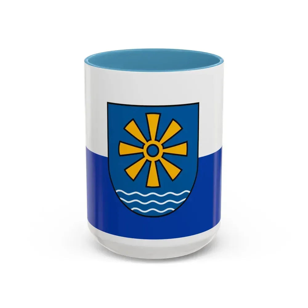 Flag of Bodenseekreis Germany - Accent Coffee Mug 15oz Light Blue - Go Mug Yourself