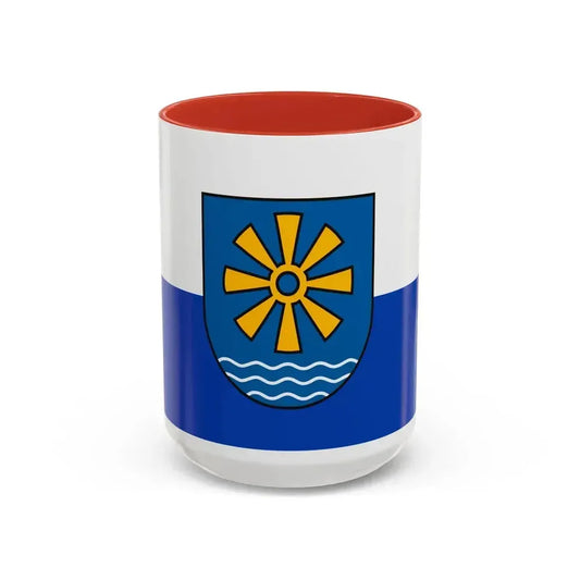 Flag of Bodenseekreis Germany - Accent Coffee Mug 15oz Red - Go Mug Yourself