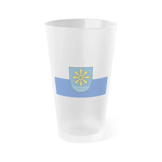Flag of Bodenseekreis Germany - Frosted Pint Glass 16oz 16oz Frosted - Go Mug Yourself