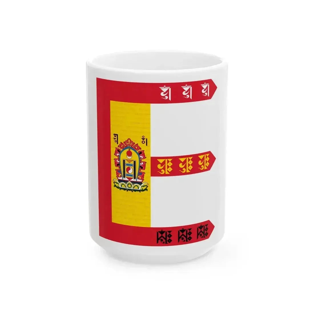 Flag of Bogd Khaanate Mongolia (Mongolia) White Coffee Mug 15oz - Go Mug Yourself