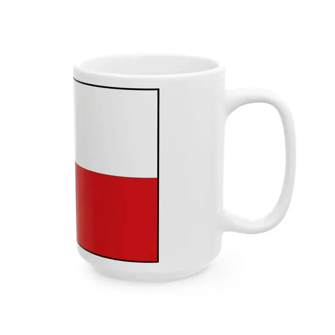 Flag of Bohemia bordered (Czech Republic) White Coffee Mug - Go Mug Yourself