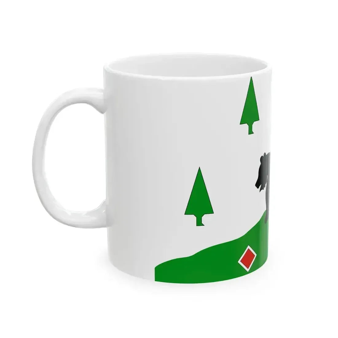 Flag of Boksitogorsky rayon (Russia) White Coffee Mug - Go Mug Yourself