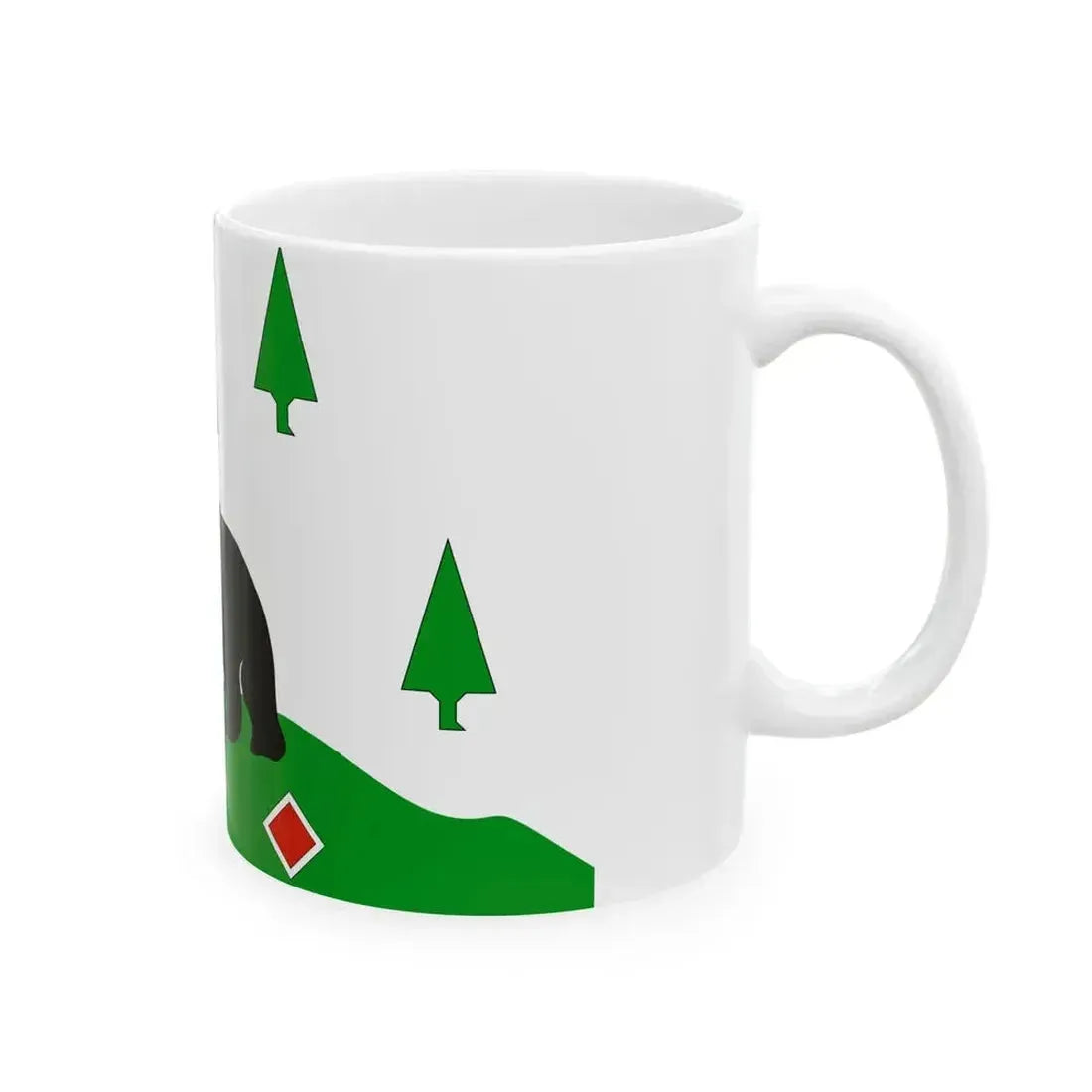 Flag of Boksitogorsky rayon (Russia) White Coffee Mug - Go Mug Yourself