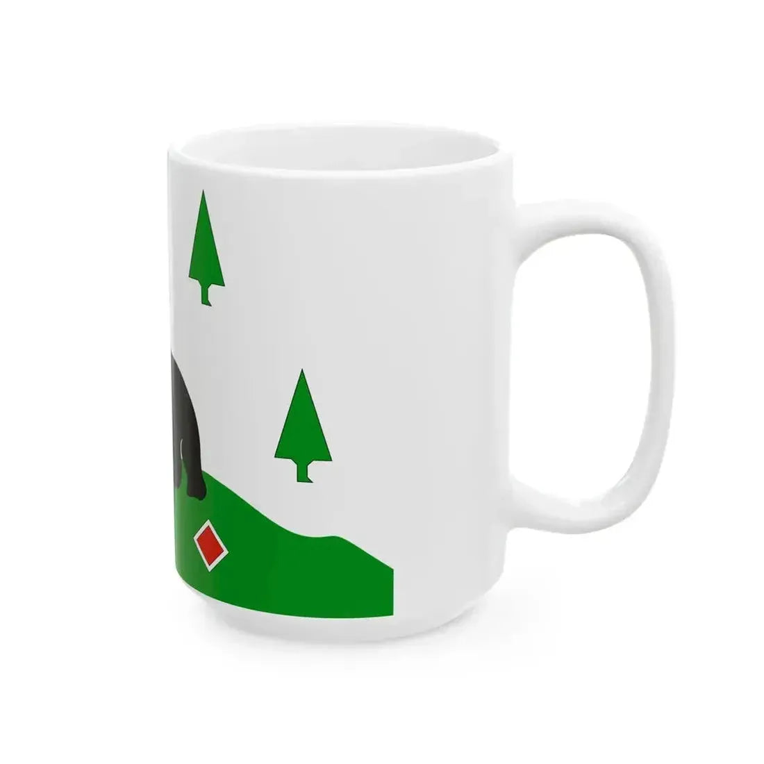 Flag of Boksitogorsky rayon (Russia) White Coffee Mug - Go Mug Yourself