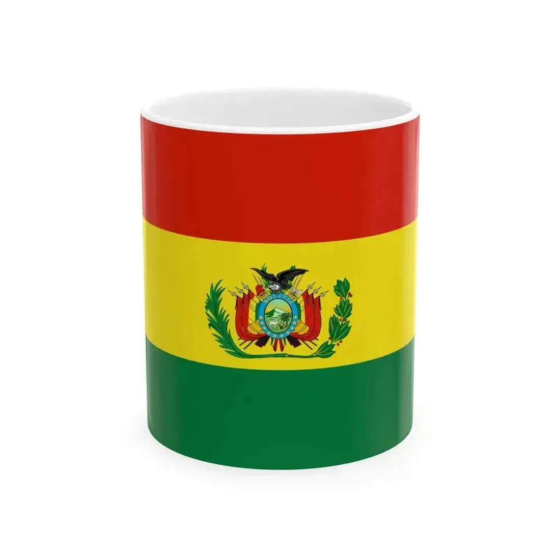 Flag of Bolivia military (Bolivia) White Coffee Mug 11oz - Go Mug Yourself
