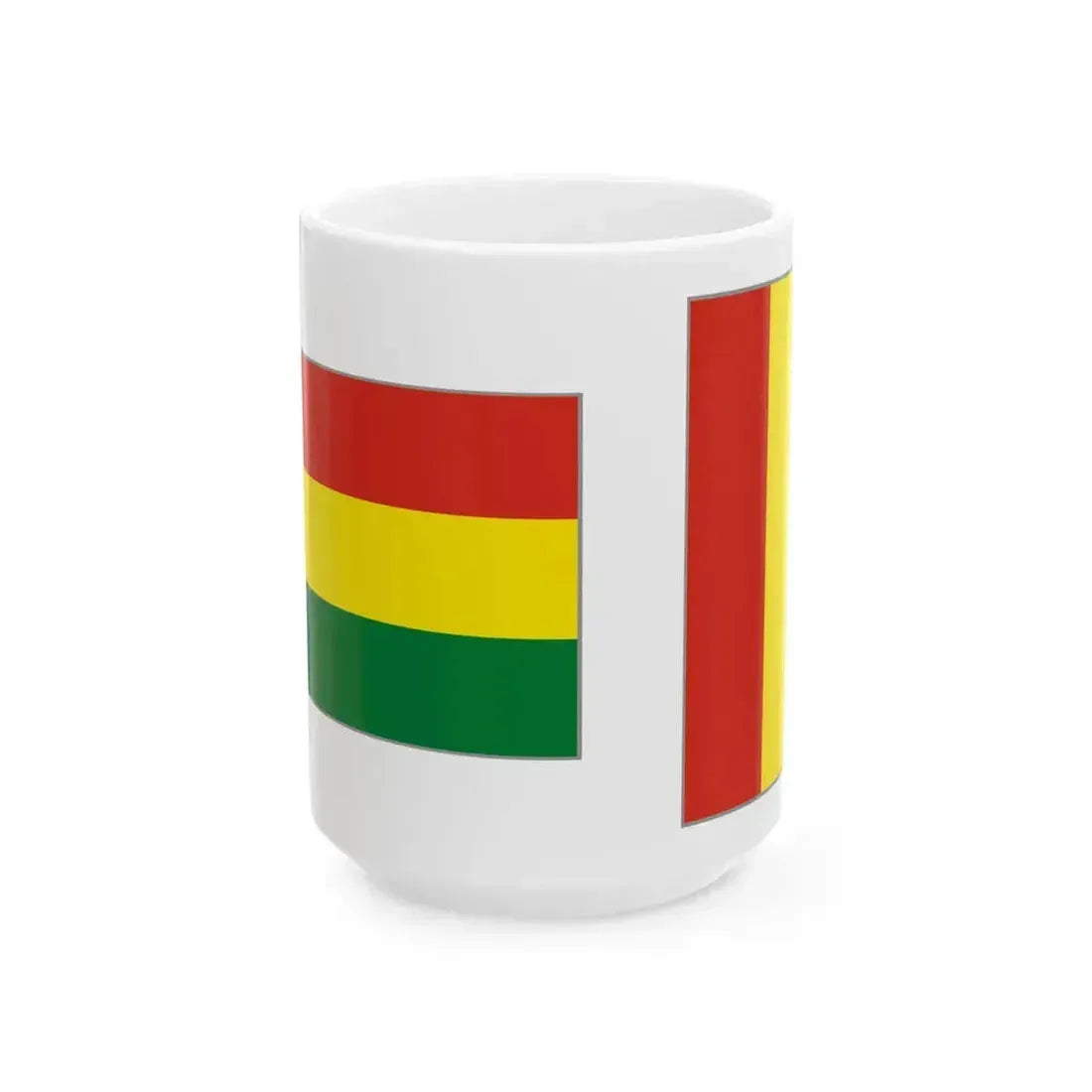Flag of Bolivia presentation (Bolivia) White Coffee Mug 15oz - Go Mug Yourself