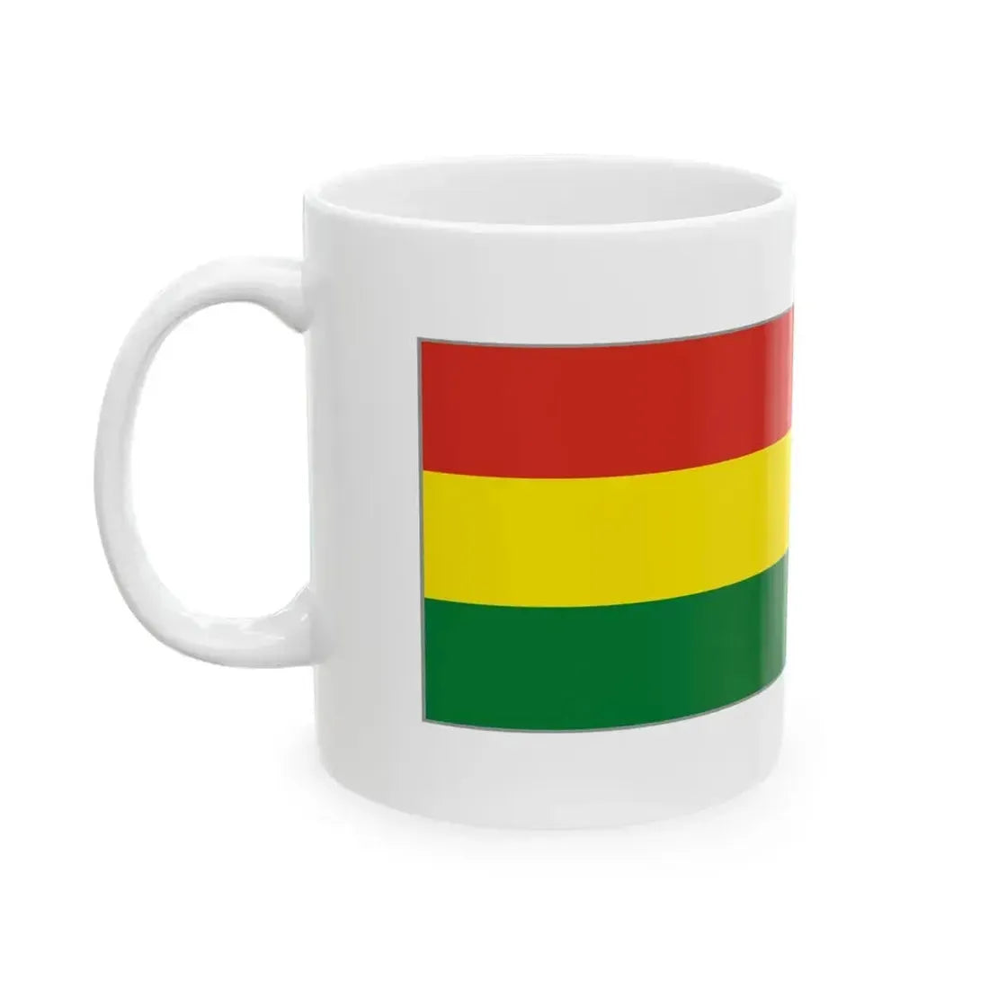 Flag of Bolivia presentation (Bolivia) White Coffee Mug - Go Mug Yourself