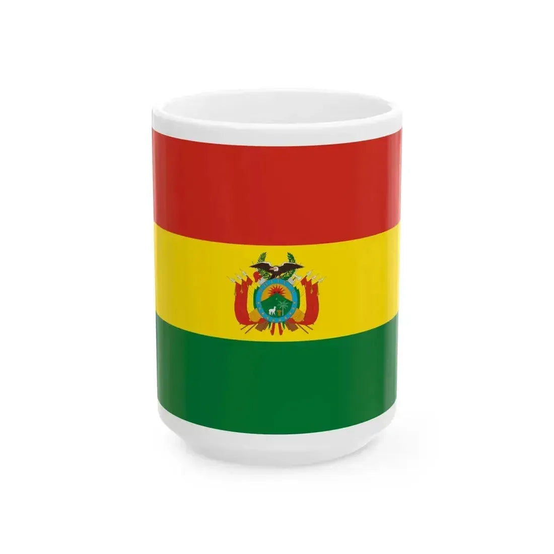 Flag of Bolivia state 3-2 (Bolivia) White Coffee Mug 15oz - Go Mug Yourself