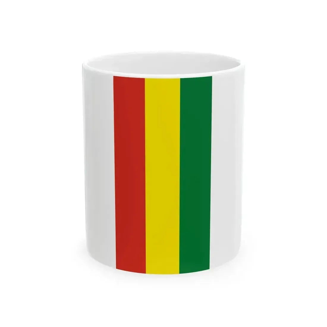 Flag of Bolivia vertical (Bolivia) White Coffee Mug 11oz - Go Mug Yourself