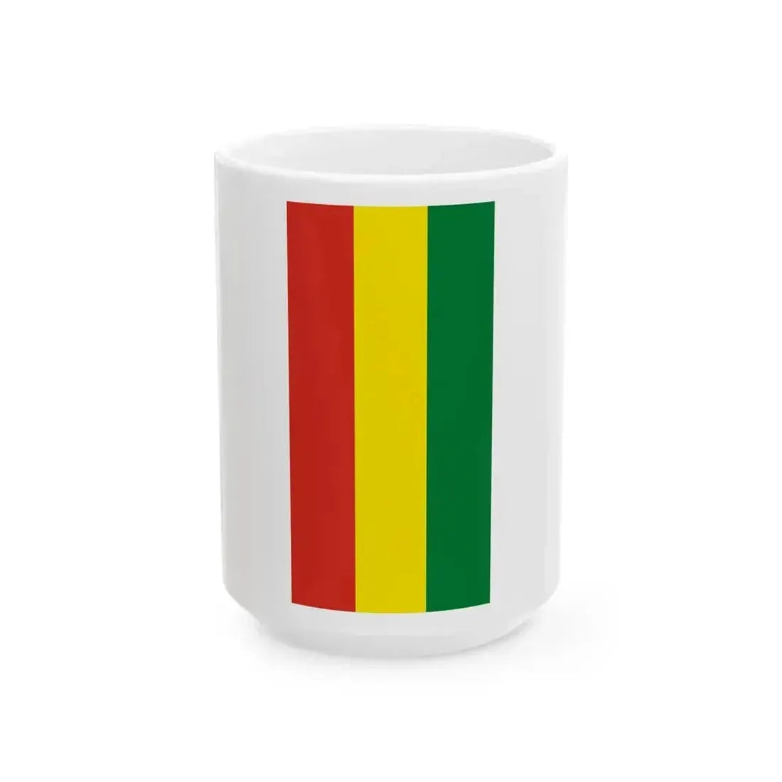 Flag of Bolivia vertical (Bolivia) White Coffee Mug 15oz - Go Mug Yourself